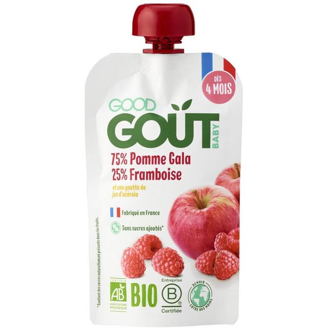 3760269311169 - Good Goût - Pomme Framboise Bio Gourde Bébé Dès 4 mois
