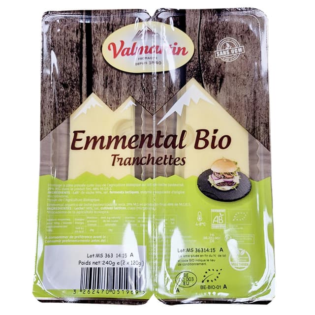 3262470051969 - Valmartin - Emmental en tranchette bio