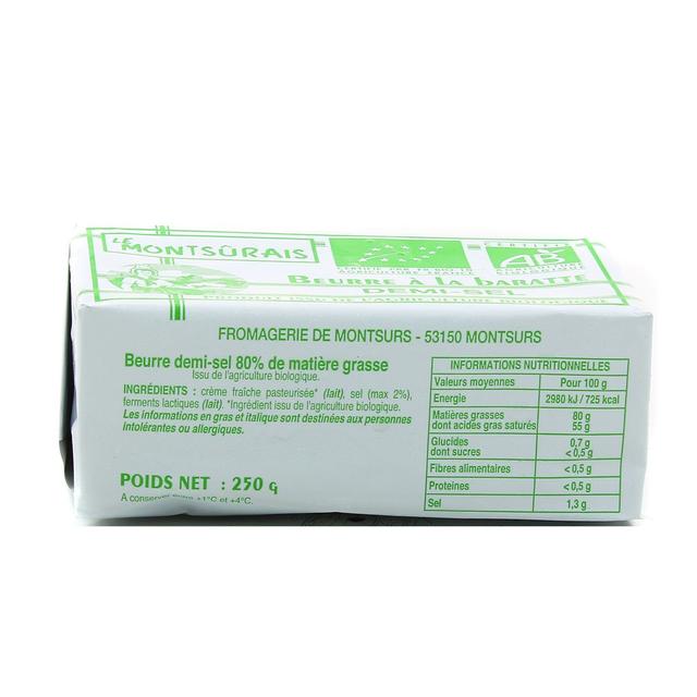3350968953069 - Le Montsûrais - Beurre bio 1/2 Sel à la baratte