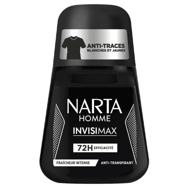 3600551204369 - Narta Homme - Déodorant Bille pour Homme InvisiMax 72H Fraîcheur Intense