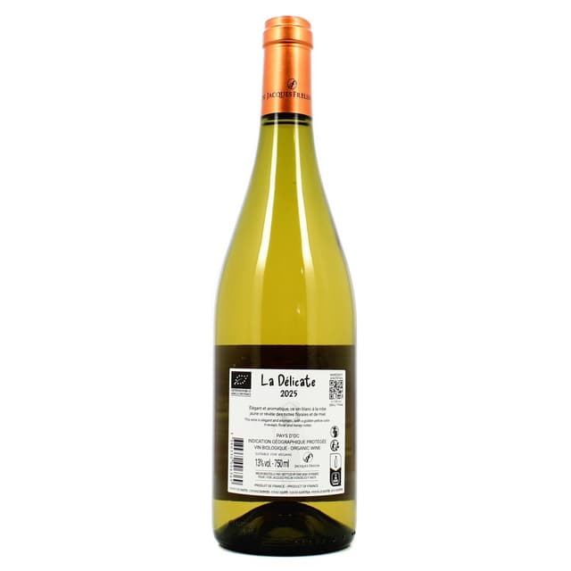 3380330006369 - Vin de pays d'Oc Blanc IGP - Délicate Viognier Bio