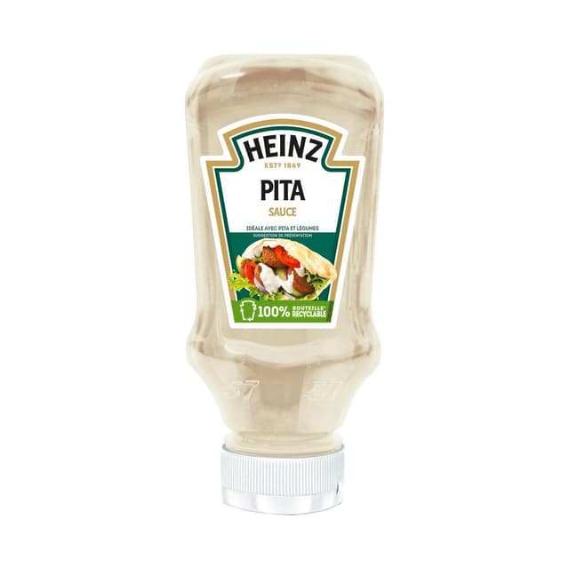 8410066146369 - Heinz - Sauce Pita - Ail ciboulette et épices en flacon souple Squeeze Top Down