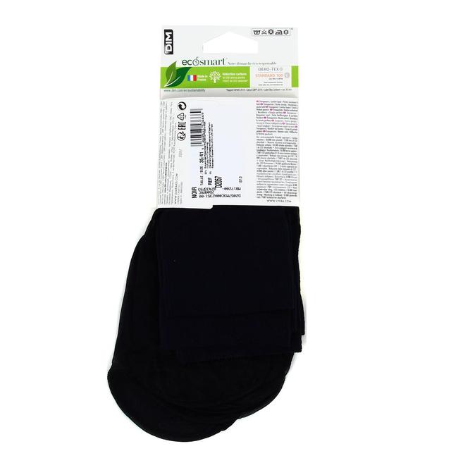 3040523536669 - Dim - Mi-bas transparents noirs 20D lot de 3