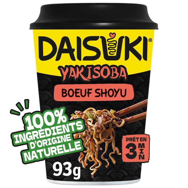 3036815468169 - Daisuki - Nouilles Instantanées saveur boeuf shoyu Yakisoba en cup