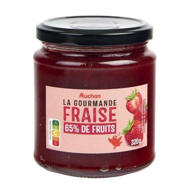 3596710549269 - Auchan - La Gourmande confiture de fraise 65% de fruits