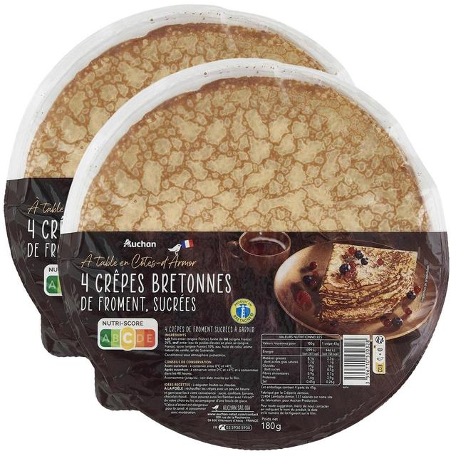 2050000409769 - Auchan - Crêpes Bretonnes Sucrées au Froment