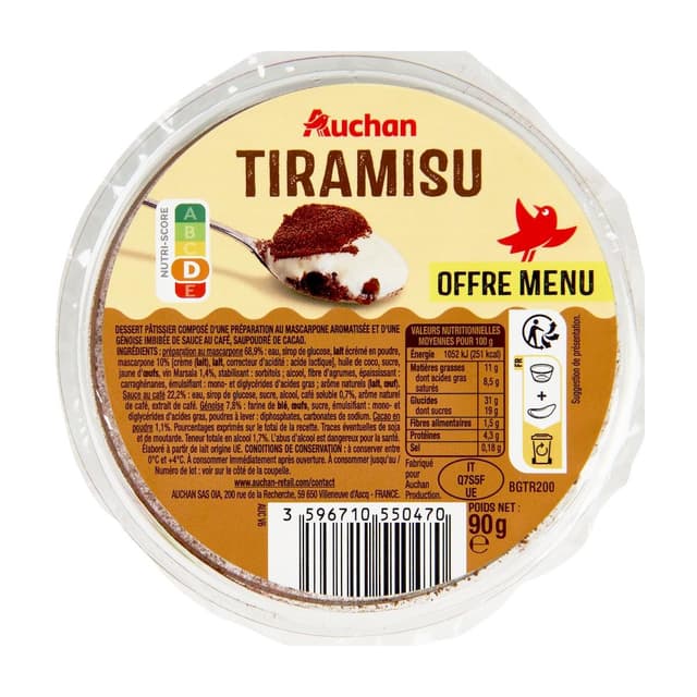 3596710550470 - Auchan - Tiramisu