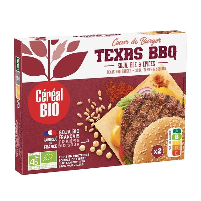 3175681262270 - Céréal Bio - 2 Coeurs de Burger Végétaux Texas BBQ Soja Blé Epices Bio
