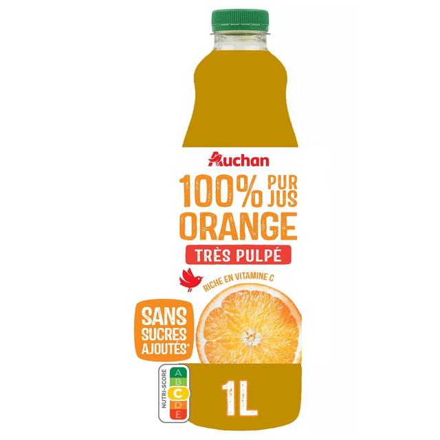 3596710492770 - Auchan - Pur jus d'orange très pulpé sans sucres ajoutés