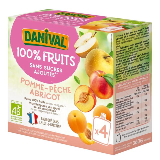 3431590012970 - Danival - Poki bio Purée pomme-pêche-abricot