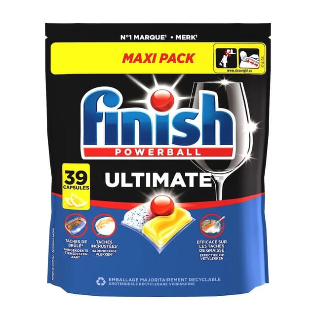 3665468403670 - Finish - Capsules Lave-Vaisselle Citron Powerball Ultimate Maxi Pack