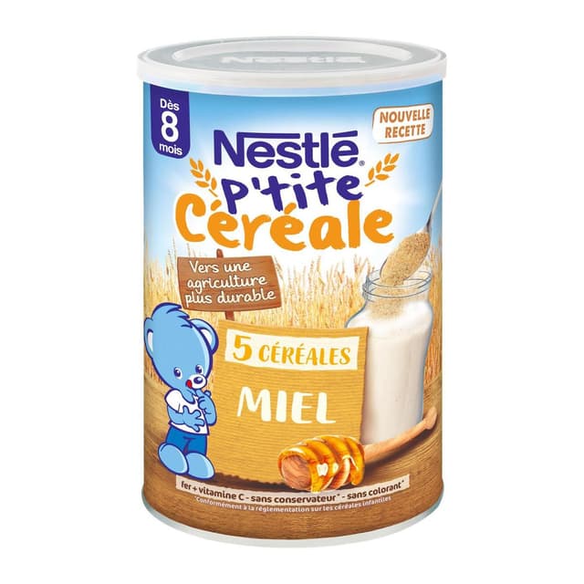 8445290117670 - Nestlé - P'tite Céréale - 5 céréales Miel Bébé Dès 12 mois