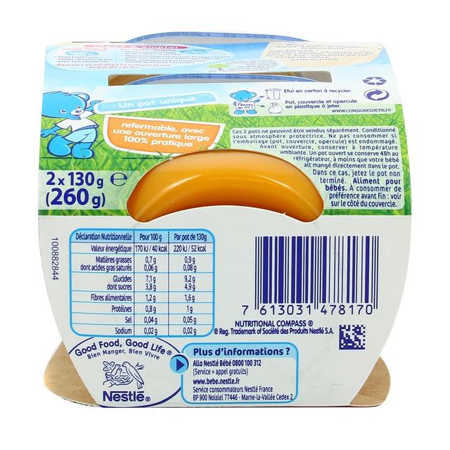 7613031478170 - Nestlé - Naturnes - Potiron Bol Bébé Dès 4 mois