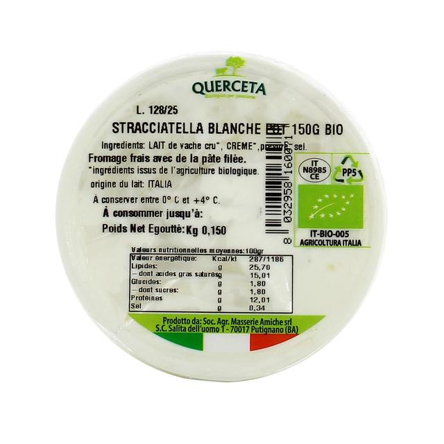 8032958160071 - Querceta - Stracciatella Blanche, crème de Burrata, Bio
