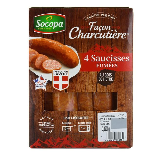 3039050630971 - Socopa - Saucisses Fumées au Bois de Hêtre façon Charcutière