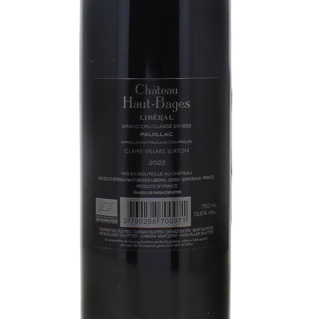 3760268700971 - Pauillac AOC - Château Haut Bages Liberal