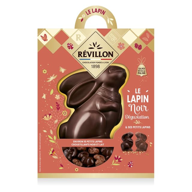 3110846261071 - Revillon - Moulage Chocolat Noir Lapin et ses Petits Lapins