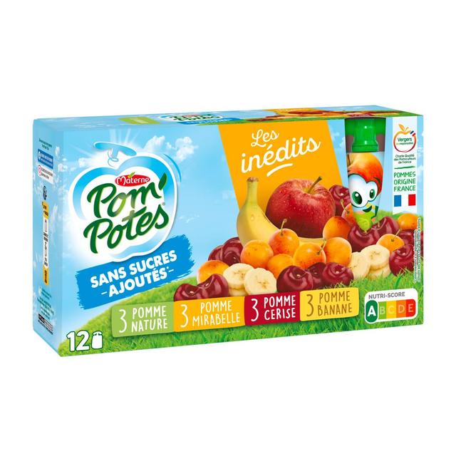 3021762412471 - Pom Potes - Mutivariétés Sans Sucres Ajoutés x12