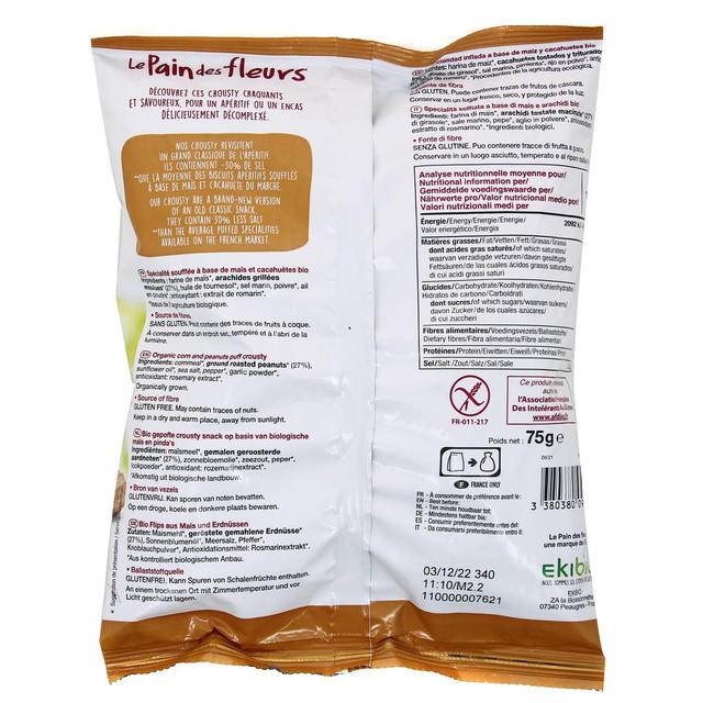 3380380096471 - Le pain des fleurs - Crousty apéritif Cacahuète bio