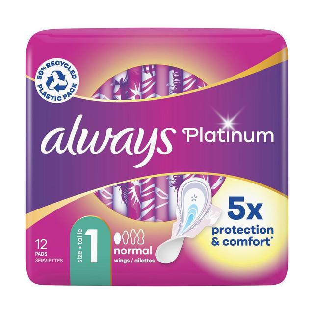 8001090899071 - Always - Serviettes hygiéniques T1- Ailettes Always Platinum Normal