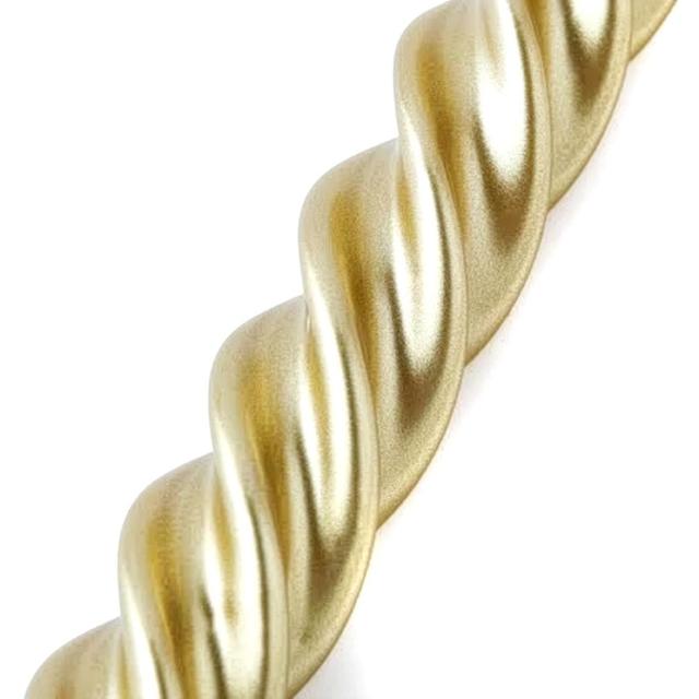 3482356749371 - Ambiances Devineau - Bougies flambeaux torsadées or en boite carton