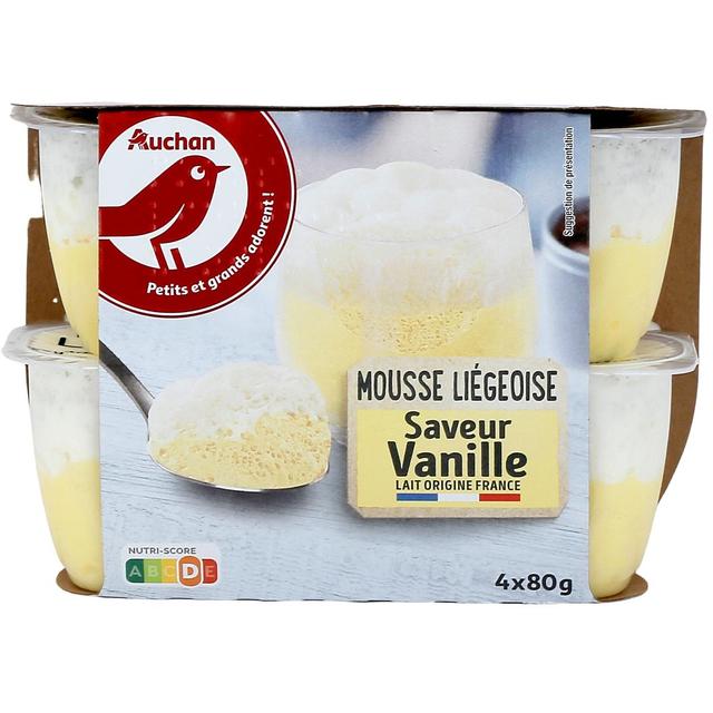 3596710019571 - Auchan - Mousse liégeoise saveur vanille