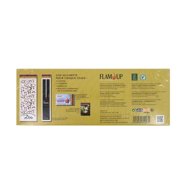 3298960840072 - Flam'Up - Allumettes géantes 28cm pour cheminée