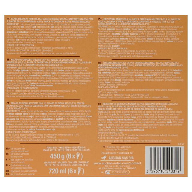 3596710540372 - Auchan - Cône glacé chocolat