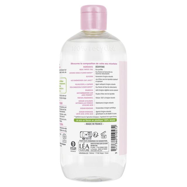 3517360010572 - SO'BIO ETIC - Eau micellaire apaisante, jus d'Aloe vera bio équitable, peaux sensibles à réactives