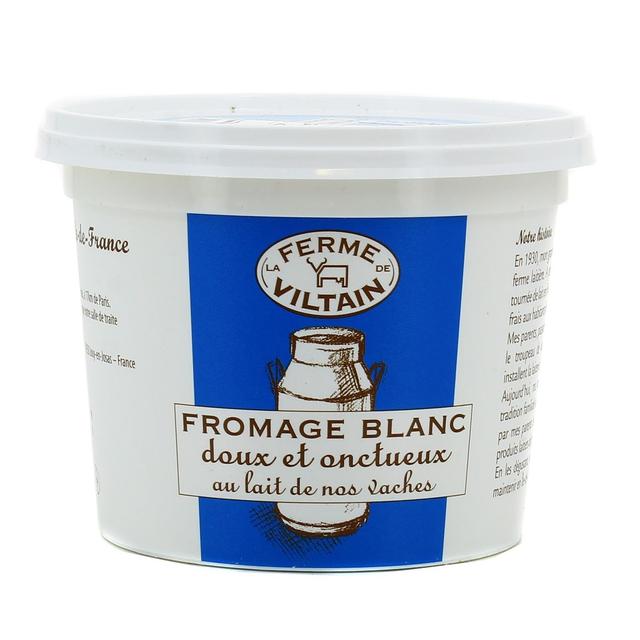 3760074380572 - Ferme de Viltain - Fromage Blanc Lissé 3%MG- Lait de vache pasteurisé