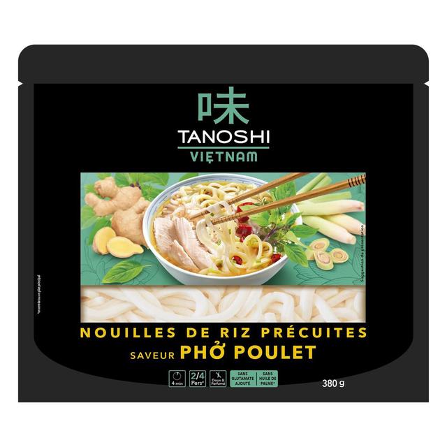 3229820803272 - Tanoshi - Vietnam - Nouilles de Riz Précuites Saveur Poulet pour Soupe Pho