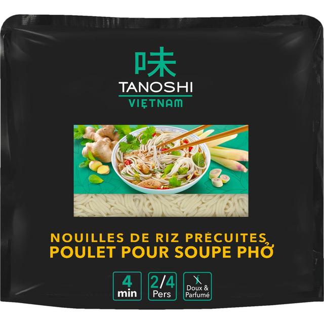 3229820803272 - Tanoshi - Vietnam - Nouilles de Riz Précuites Saveur Poulet pour Soupe Pho