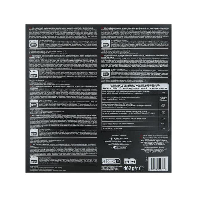 3596710543472 - Auchan - Pizza méga viandes