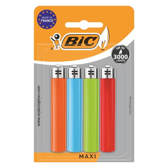 3086123505872 - Bic - Briquets à pierre Maxi couleurs assorties