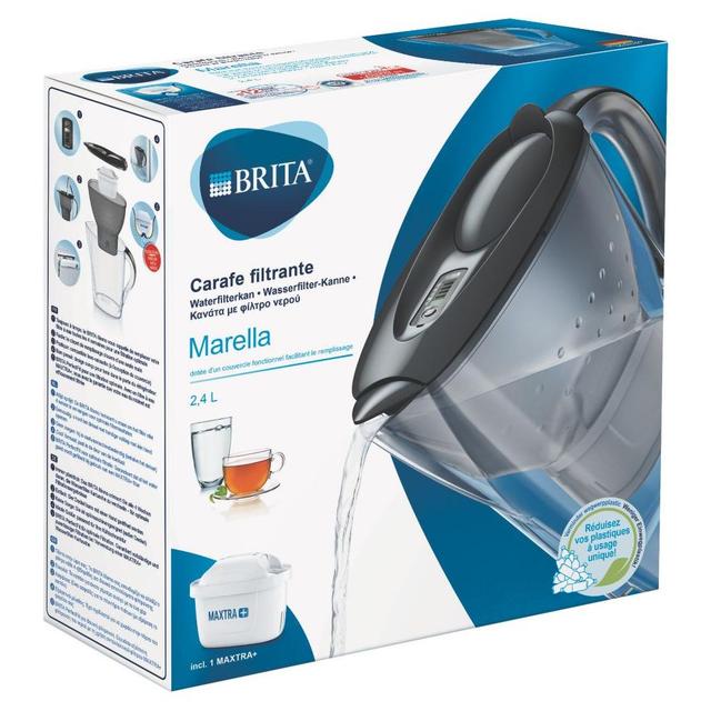 4006387076672 - BRITA - Carafe filtrante Marella graphite + 1 cartouche MAXTRA+