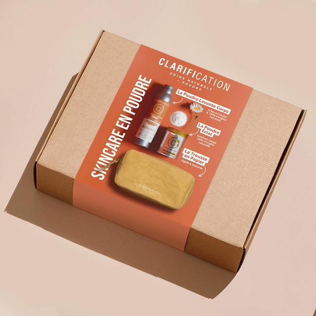 3770021147172 - Clarification - Coffret Skincare en Poudre - Poudre lavante, Exfoliant et Trousse