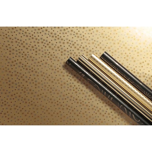 3329682128572 - Clairefontaine - Un rouleau de papier cadeau Premium Noir - Or