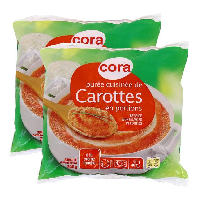 2050000269172 - Cora - Purée cuisinée de carottes à la crème fraîche en portions