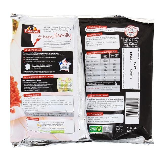 3181232519472 - Charal - Hâché Moelleux à Cuisiner Happy Family
