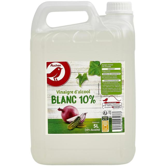 3596710431373 - Auchan - Vinaigre d'Alcool blanc 10% d'Acidité en bidon