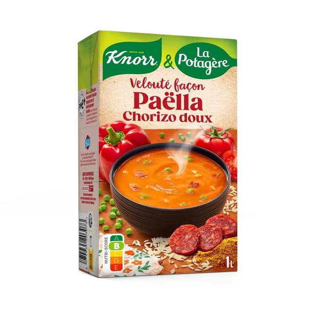 3274935203073 - Knorr & La Potagère - Soupe Velouté Façon Paëlla Chorizo Doux