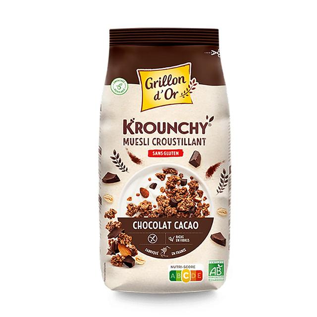 3421557923173 - Grillon Or - Krounchy Muesli Chocolat Cacao Sans Gluten Bio