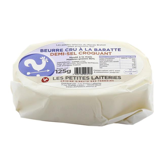 3483130043173 - Les Petites Laiteries - Beurre Demi-Sel croquant à La Baratte - Lait de vache cru
