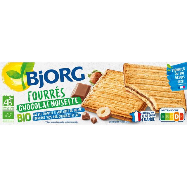 3229820783673 - Bjorg - Fourrés chocolat au lait, noisettes Bio