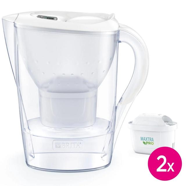4006387124373 - BRITA - Carafe filtrante Marella blanche + 2 cartouches incluses