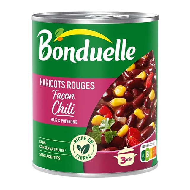 3083681054873 - Bonduelle - Haricots Rouges Façon Chili en conserve