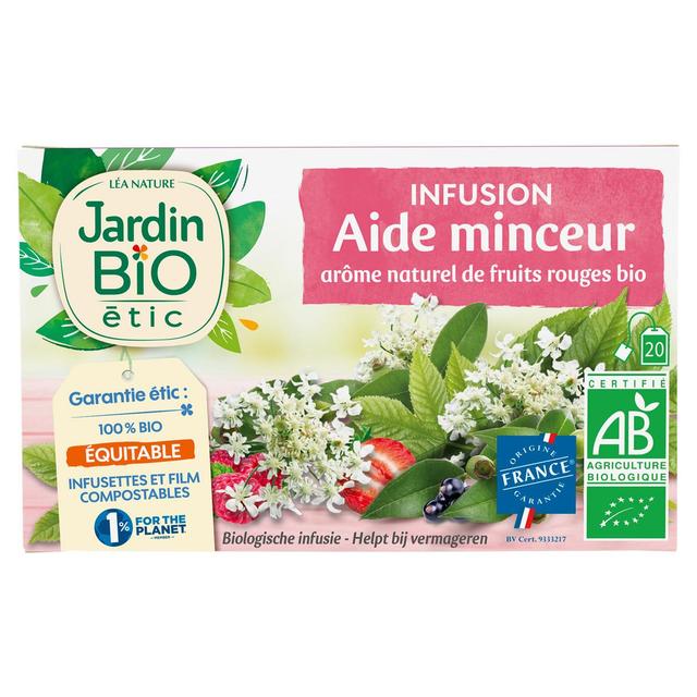 3478820005173 - Jardin Bio Etic - Infusion Aide Minceur Bio - Arômes naturels de fruits rouges - 20 sachets