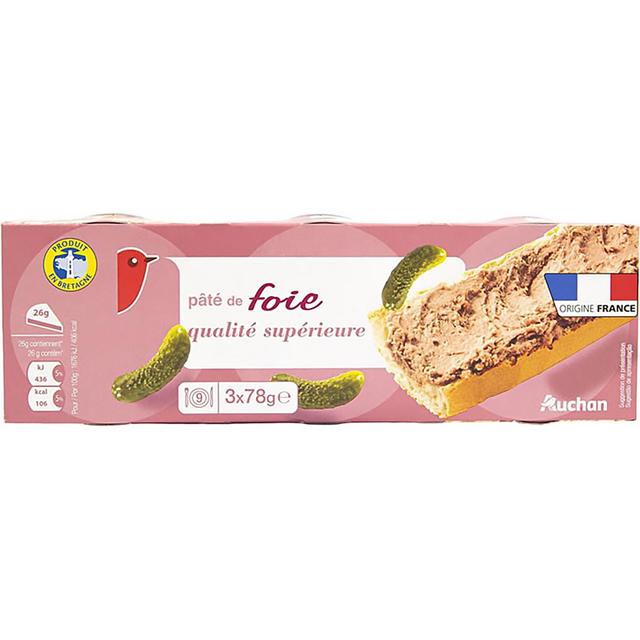 3596710185573 - Auchan - Pâté de foie qualité supérieure