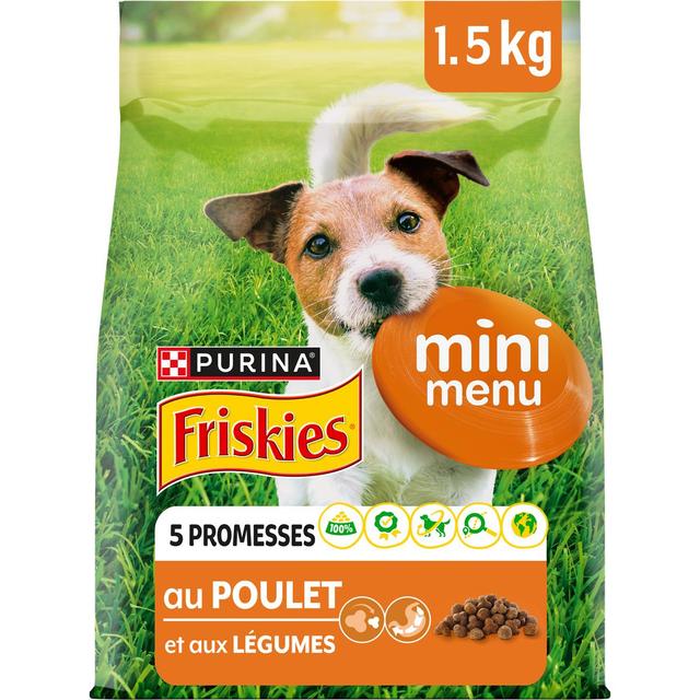 3222270146173 - Purina - Friskies - Croquettes Poulet Légumes pour petit chien adulte