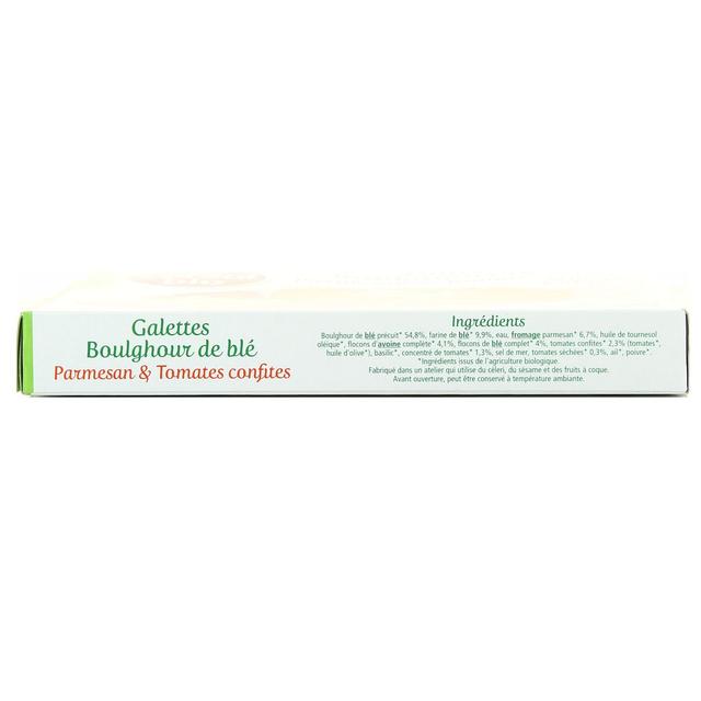 3175681216273 - Céréal Bio - 2 Galettes Végétales Boulgour de Blé Parmesan Tomates Confites Bio